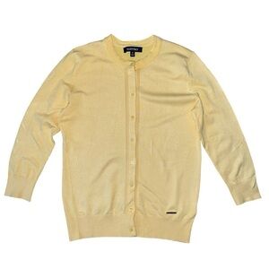 Ellen Tracy yellow cardigan size small